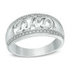 Thumbnail Image 1 of 0.09 CT. T.W. Diamond "DAD" Ring in Sterling Silver