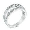 Thumbnail Image 1 of Men's 0.09 CT. T.W. Diamond "DAD" Ring in Sterling Silver