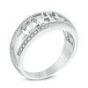 Thumbnail Image 2 of 0.09 CT. T.W. Diamond "DAD" Ring in Sterling Silver