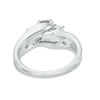 Thumbnail Image 3 of 1.00 CT. T.W. Diamond Past Present Future® Bypass Engagement Ring in 14K White Gold