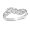 Thumbnail Image 1 of 0.36 CT. T.W. Diamond Split Shank Wave Ring in 10K White Gold