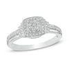 0.23 CT. T.W. Composite Diamond Square Frame Promise Ring in 10K White Gold