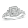 Thumbnail Image 0 of 0.23 CT. T.W. Composite Diamond Rectangular Frame Ring in 10K White Gold