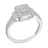 Thumbnail Image 1 of 0.23 CT. T.W. Composite Diamond Rectangular Frame Ring in 10K White Gold