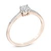 Thumbnail Image 2 of 0.07 CT. T.W. Multi-Diamond Promise Ring in 10K Rose Gold