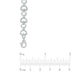 0.11 CT. T.W. Diamond Heart Link Bracelet in Sterling Silver - 7.25"