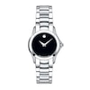 Ladies' Movado Masino™ Stainless Steel Watch with Black Dial (Model