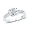 Composite Diamond Accent Square Promise Ring in 10K White Gold