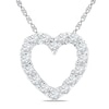 Thumbnail Image 1 of 0.18 CT. T.W. Diamond Outline Heart Pendant in 10K White Gold
