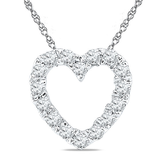 Peoples diamond heart necklace sales