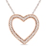Thumbnail Image 0 of Diamond Accent Outline Heart Pendant in 10K Rose Gold