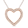Diamond Accent Outline Heart Pendant in 10K Rose Gold