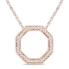 Thumbnail Image 1 of Diamond Accent Outline Octagon Pendant in 10K Rose Gold