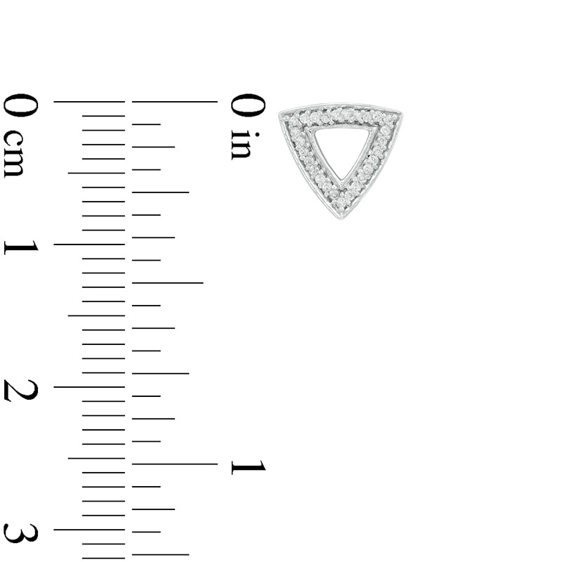 0.09 CT. T.W. Diamond Open Triangle Stud Earrings in Sterling Silver