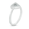 Diamond Accent Open Triangle Ring in Sterling Silver