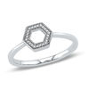 Thumbnail Image 0 of Diamond Accent Outline Hexagon Ring in 10K White Gold