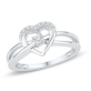 Thumbnail Image 0 of Diamond Accent Heart Ring in 10K White Gold