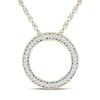 Diamond Accent Circle Pendant in 10K Gold