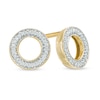 Thumbnail Image 0 of 0.09 CT. T.W. Diamond Circle Stud Earrings in 10K Gold