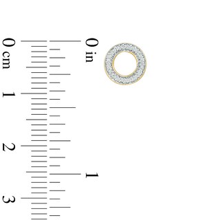 CT. T.W. Diamond Circle Stud Earrings in 10K Gold