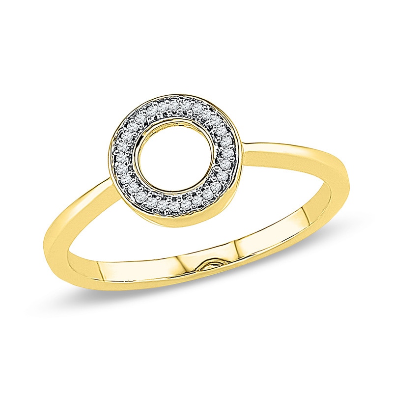 Diamond Accent Circle Ring in 10K Gold