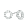 Thumbnail Image 0 of 0.23 CT. T.W. Diamond Circle Stud Earrings in 10K White Gold