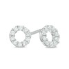 Thumbnail Image 1 of 0.23 CT. T.W. Diamond Circle Stud Earrings in 10K White Gold