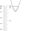 Diamond Accent Outline Triangle Necklace in Sterling Silver - 17"