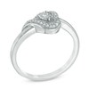 Diamond Accent Sideways Heart Ring in Sterling Silver