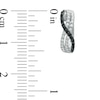 Thumbnail Image 2 of 0.30 CT. T.W. Enhanced Black and White Diamond Overlay Hoop Earrings in Sterling Silver