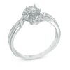 Thumbnail Image 1 of 0.15 CT. T.W. Diamond Bypass Promise Ring in 10K White Gold