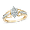 Thumbnail Image 0 of 0.18 CT. T.W. Marquise Composite Diamond Promise Ring in 10K Gold