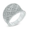 Thumbnail Image 2 of 0.45 CT. T.W. Diamond Quilted Ring in 10K White Gold