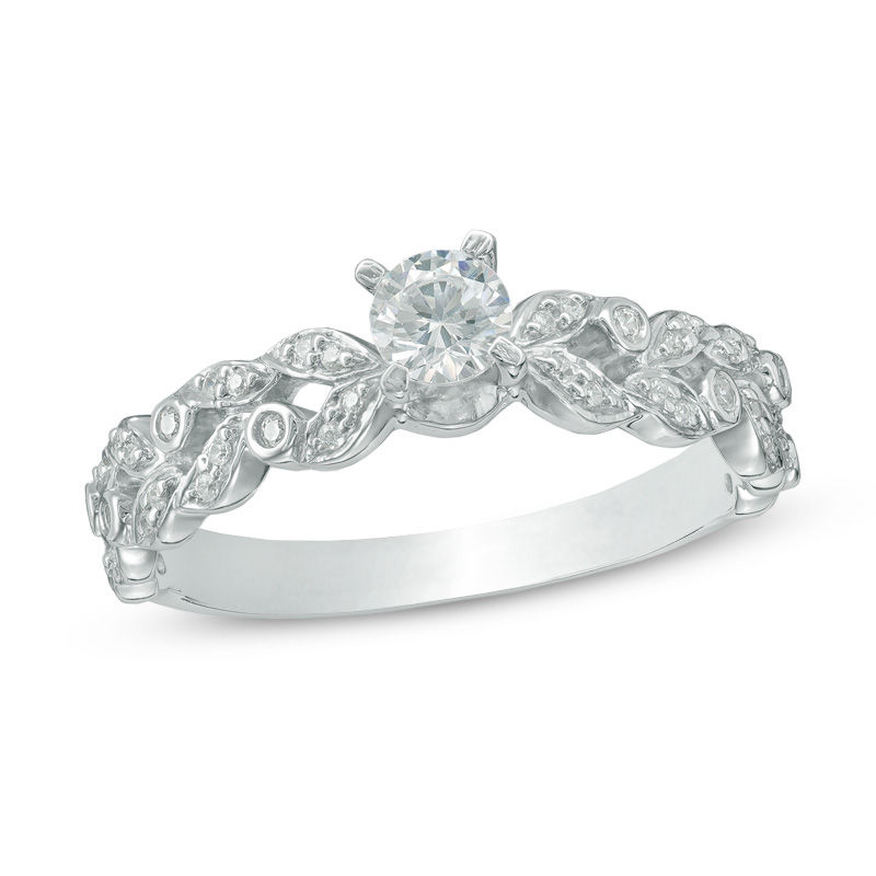 0.30 CT. T.W. Diamond Vine Ring in 10K White Gold|Peoples Jewellers