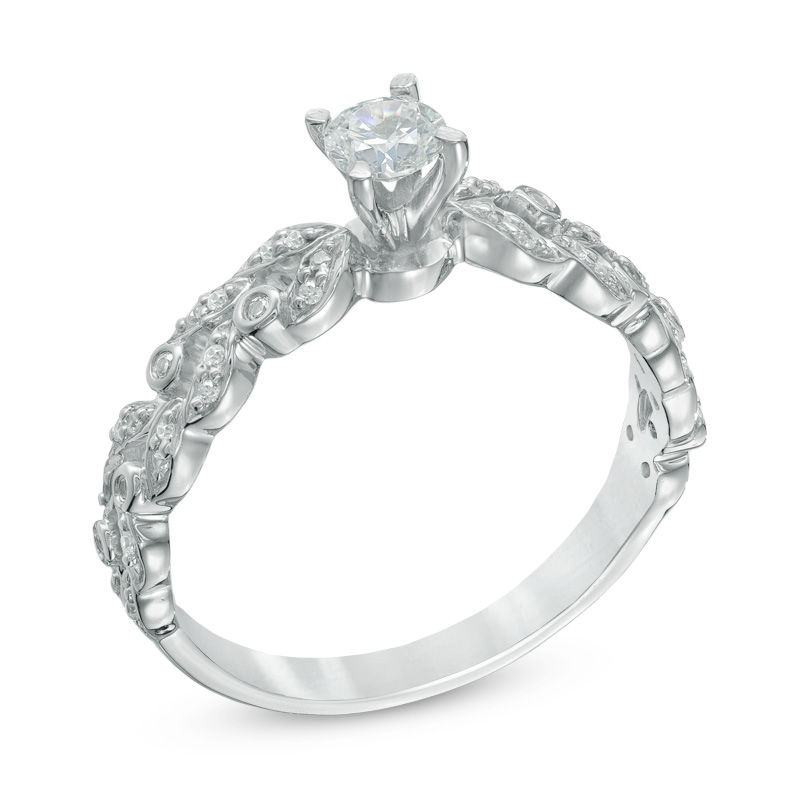 0.30 CT. T.W. Diamond Vine Ring 10K White Gold