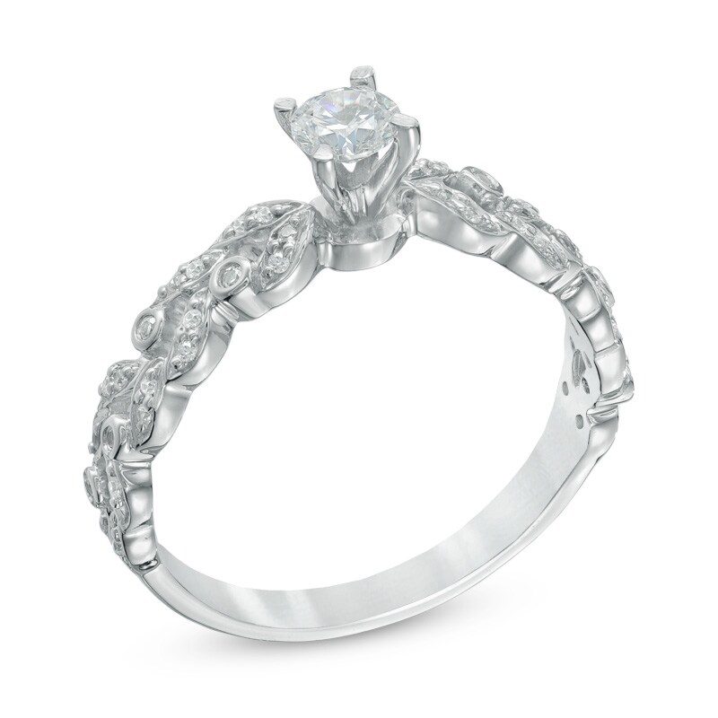 0.30 CT. T.W. Diamond Vine Ring in 10K White Gold