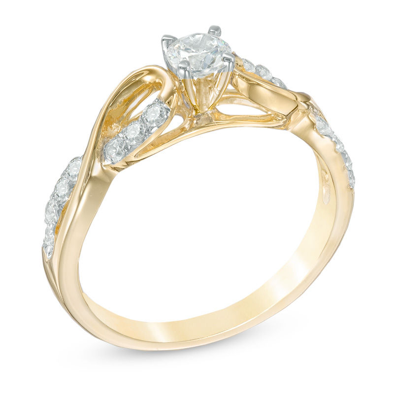 0.45 CT. T.W. Diamond Loop Ring in 10K Gold | Peoples Jewellers