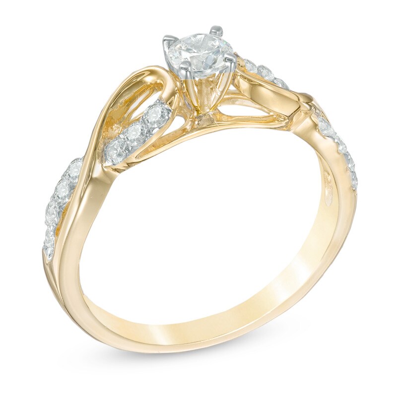 0.45 CT. T.W. Diamond Loop Ring in 10K Gold