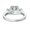 Thumbnail Image 2 of 0.45 CT. T.W. Princess-Cut Diamond Past Present Future® Double Frame Engagement Ring in 10K White Gold