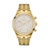 Ladies' Bulova Chronograph Gold-Tone Watch with Silver-Tone Dial (Model: 97B149)