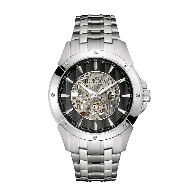 Main Image 1 of Men's Bulova Automatic Watch with Skeleton Dial (Model: 96A170)