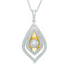 Thumbnail Image 0 of Unstoppable Love™ 0.50 CT. T.W. Diamond Double Pendulum Pendant in 10K Two-Tone Gold