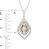 Thumbnail Image 1 of Unstoppable Love™ 0.50 CT. T.W. Diamond Double Pendulum Pendant in 10K Two-Tone Gold