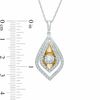 Thumbnail Image 2 of Unstoppable Love™ 0.50 CT. T.W. Diamond Double Pendulum Pendant in 10K Two-Tone Gold