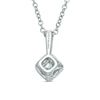 Vera Wang Love Collection 0.23 CT. T.W. Princess-Cut Diamond and Blue Sapphire Frame Pendant in 14K White Gold