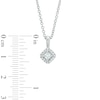 Vera Wang Love Collection 0.23 CT. T.W. Princess-Cut Diamond and Blue Sapphire Frame Pendant in 14K White Gold