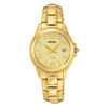 Thumbnail Image 1 of Ladies' Seiko Solar Gold-Tone Watch with Champagne Dial (Model: SUT236)