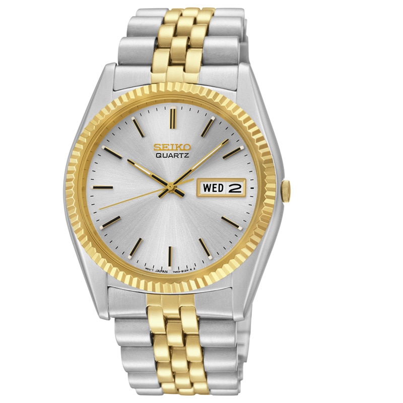 Main Image 1 of Men's Seiko Two-Tone Watch with White Dial (Model: SGF204M)