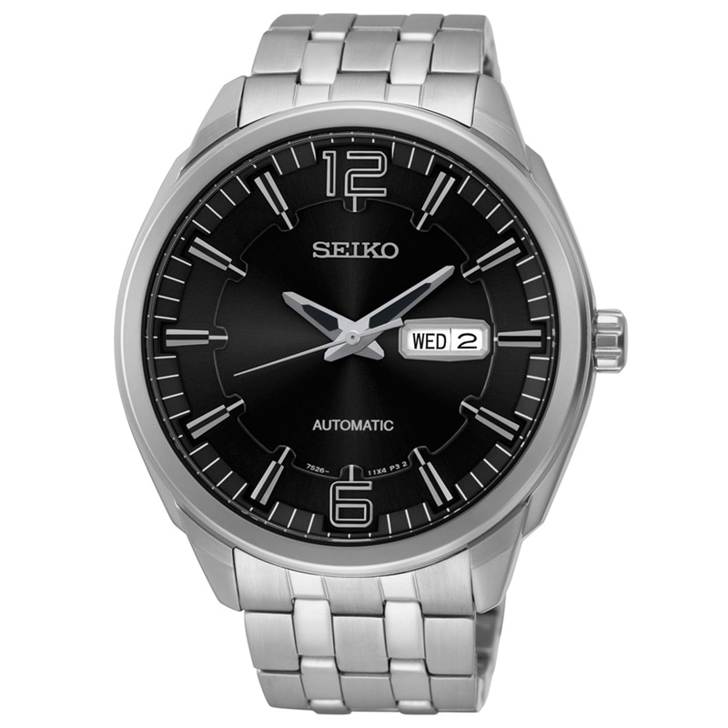 Main Image 1 of Men's Seiko Automatic Watch with Black Dial (Model: SNKN47)