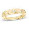 Men's 0.10 CT.T.W. Three Stone Band in 10K Gold